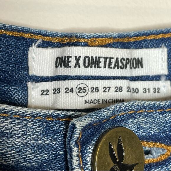 ONE TEASPOON awesome baggies distressed destroyed baggy boyfriend jeans size 25 - Picture 6 of 8